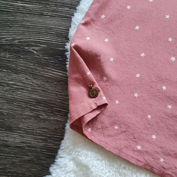 Maison Scotch La Femme Salon Marie Silk Blend Star Blouse Peter Pan Collar Sz 1 - Picture 6 of 9